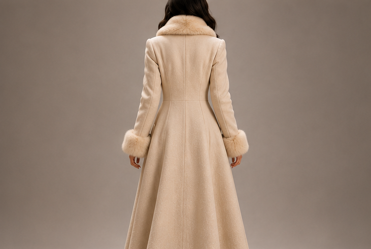Manteau Cintré Élégance Royale FLOZELA - porté