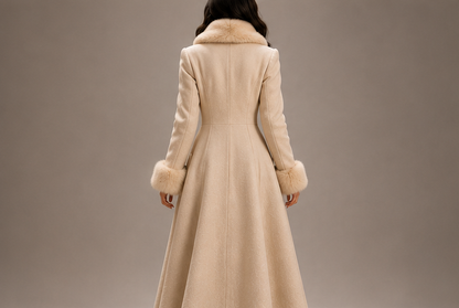 Manteau Cintré Élégance Royale FLOZELA - porté
