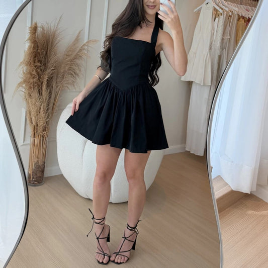 Robe Courte Élégance Royale FLOZELA - vue principale, Rouge